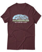 T-Shirt Unisex - Washington - Color Thumbnail Μπορντό
