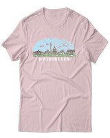 T-Shirt Unisex - Washington - Color Thumbnail Απαλό Ροζ