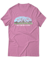T-Shirt Unisex - Washington - Color Thumbnail Ροζ