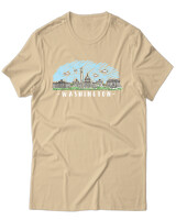 T-Shirt Unisex - Washington - Color Thumbnail Μπεζ