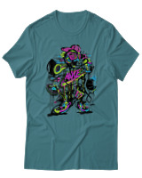 T-Shirt Αντρικό - Wave Wrecker - Color Thumbnail Μπλε Πράσινο