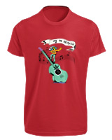 T-Shirt Fit Αντρικό - Way To Heaven - Color Thumbnail Κόκκινο