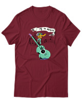 T-Shirt  Γυναικείο - Way To Heaven - Color Thumbnail Σκούρο Κόκκινο