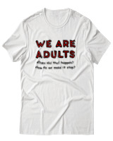 T-Shirt Αντρικό - We Are Adults - Color Thumbnail Άσπρο