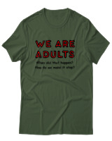 T-Shirt Αντρικό - We Are Adults - Color Thumbnail Κυπαρισσί