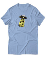 T-Shirt Αντρικό - We Are Not Alone Ufo - Color Thumbnail Γαλάζιο