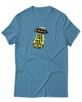 T-Shirt Αντρικό - We Are Not Alone Ufo - Color Thumbnail Τιρκουάζ