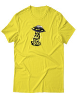 T-Shirt Αντρικό - We Are Not Alone Ufo - Color Thumbnail Κίτρινο