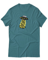 T-Shirt Αντρικό - We Are Not Alone Ufo - Color Thumbnail Μπλε Πράσινο