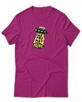 T-Shirt Αντρικό - We Are Not Alone Ufo - Color Thumbnail Φουξια