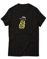 T-Shirt  Γυναικείο - We Are Not Alone Ufo - Color Thumbnail Μαύρο
