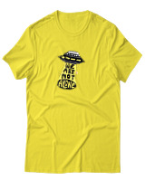 T-Shirt  Γυναικείο - We Are Not Alone Ufo - Color Thumbnail Κίτρινο