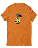 T-Shirt  Γυναικείο - We Are Not Alone Ufo - Color Thumbnail Πορτοκαλί