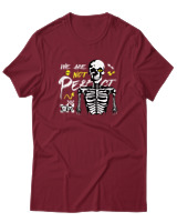 T-Shirt Αντρικό - We Are Not Perfect - Color Thumbnail Σκούρο Κόκκινο