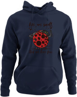 Φούτερ με κουκούλα - We Are Small But We Have Fun - Color Thumbnail Navy Blue