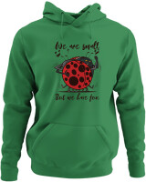Φούτερ με κουκούλα - We Are Small But We Have Fun - Color Thumbnail Kelly Green