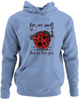 Φούτερ με κουκούλα - We Are Small But We Have Fun - Color Thumbnail Blue Carolina
