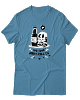 T-Shirt Αντρικό - We Love What Kill Us - Color Thumbnail Τιρκουάζ