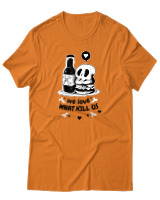 T-Shirt Αντρικό - We Love What Kill Us - Color Thumbnail Πορτοκαλί