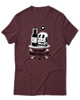 T-Shirt Αντρικό - We Love What Kill Us - Color Thumbnail Μπορντό