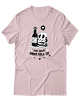T-Shirt Αντρικό - We Love What Kill Us - Color Thumbnail Απαλό Ροζ