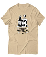T-Shirt Αντρικό - We Love What Kill Us - Color Thumbnail Μπεζ