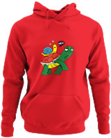 Φούτερ με κουκούλα - Weee Turtle Snail - Color Thumbnail Κόκκινο
