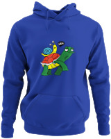 Φούτερ με κουκούλα - Weee Turtle Snail - Color Thumbnail Μπλε Ρουά