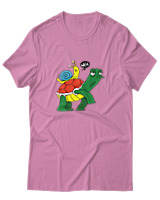 T-Shirt Unisex - Weee Turtle Snail - Color Thumbnail Ροζ