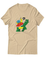 T-Shirt Unisex - Weee Turtle Snail - Color Thumbnail Μπεζ