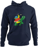 Φούτερ με κουκούλα - Weee Turtle Snail - Color Thumbnail Navy Blue