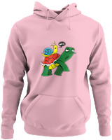Φούτερ με κουκούλα - Weee Turtle Snail - Color Thumbnail Pink