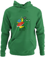 Φούτερ με κουκούλα - Weee Turtle Snail - Color Thumbnail Kelly Green