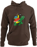 Φούτερ με κουκούλα - Weee Turtle Snail - Color Thumbnail Καφέ