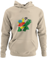Φούτερ με κουκούλα - Weee Turtle Snail - Color Thumbnail Μπέζ
