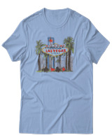 T-Shirt Αντρικό - Welcome To Las Vegas - Color Thumbnail Γαλάζιο