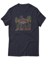 T-Shirt Αντρικό - Welcome To Las Vegas - Color Thumbnail Σκούρο Μπλε