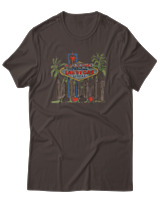 T-Shirt Αντρικό - Welcome To Las Vegas - Color Thumbnail Καφέ