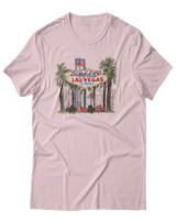 T-Shirt Αντρικό - Welcome To Las Vegas - Color Thumbnail Απαλό Ροζ