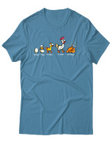 T-Shirt Αντρικό - Well Done Chicken - Color Thumbnail Τιρκουάζ