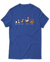 T-Shirt Αντρικό - Well Done Chicken - Color Thumbnail Μπλε Ρουά