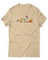 T-Shirt Αντρικό - Well Done Chicken - Color Thumbnail Μπεζ