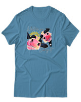 T-Shirt Αντρικό - What Are You Looking At - Color Thumbnail Τιρκουάζ