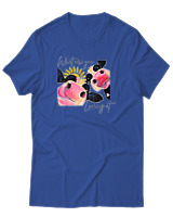 T-Shirt Αντρικό - What Are You Looking At - Color Thumbnail Μπλε Ρουά