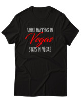 T-Shirt Αντρικό - What Happens In Vegas - Color Thumbnail Μαύρο