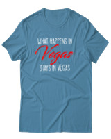 T-Shirt Αντρικό - What Happens In Vegas - Color Thumbnail Τιρκουάζ