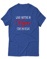 T-Shirt Αντρικό - What Happens In Vegas - Color Thumbnail Μπλε Ρουά