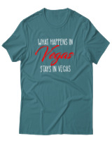 T-Shirt Αντρικό - What Happens In Vegas - Color Thumbnail Μπλε Πράσινο