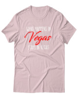 T-Shirt Αντρικό - What Happens In Vegas - Color Thumbnail Απαλό Ροζ