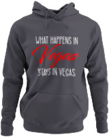 Φούτερ με κουκούλα - What Happens In Vegas - Color Thumbnail Ανθρακί